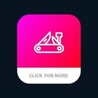 leger mes multi gereedschap zak- mes Zwitsers mobiel app knop android en iOS lijn versie vector