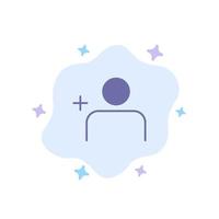 Ontdek mensen instagram sets blauw icoon Aan abstract wolk achtergrond vector