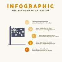 Australië land vlag natie solide icoon infographics 5 stappen presentatie achtergrond vector