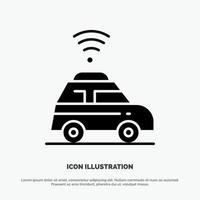 auto plaats kaart solide glyph icoon vector