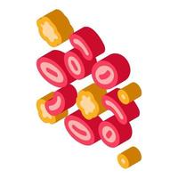 bloed met cholesterol isometrische icoon vector illustratie