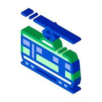 openbaar vervoer tram isometrische icoon vector illustratie
