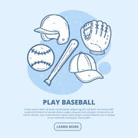 Vintage honkbal vectorillustratie vector
