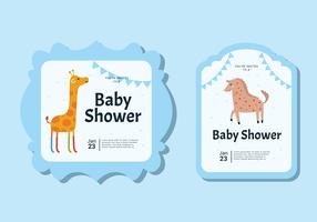 Baby douche uitnodigingskaart vector