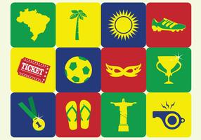 Brazilië strand voetbal pictogram vector