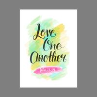 Love One Another Belettering typografie vector