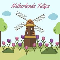 Nederland Tulip Vector