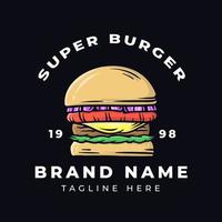 super hamburger t-shirtontwerp vector