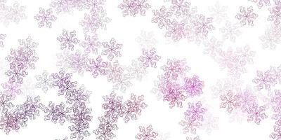 lichtpaars, roze vectorkrabbelpatroon met bloemen. vector