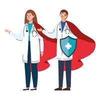 gezondheidswerkers als superhelden vector