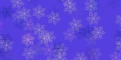 lichtroze, blauwe vector natuurlijke lay-out met bloemen.