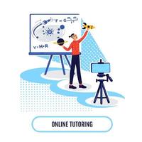 online academisch leren platte concept vectorillustratie vector