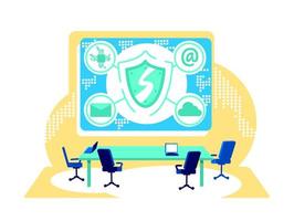 cyber controle platte concept vectorillustratie vector