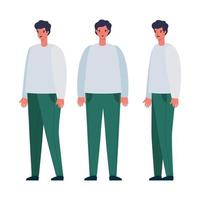 mannen avatars tekenfilms vector ontwerp