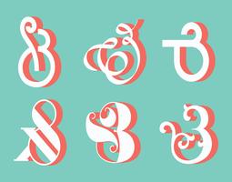 ampersand vector set