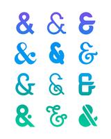 Set van Ampersand-logo vector