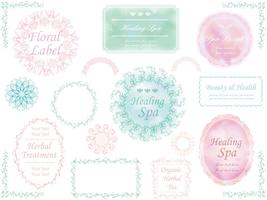 A set of assorted pastel color labels. vector