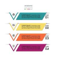 4 kleurrijke infographic reeks vector