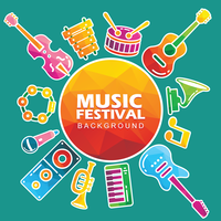 Muziekfestival Achtergrond vector