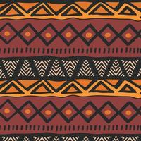 stammen etnisch kleurrijk Boheems patroon met geometrische elementen, Afrikaanse modderdoek vector