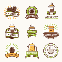 Koffie winkel logo vector