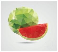 geometrisch veelhoekig fruit, driehoeken, watermeloen, vectorillustratie vector