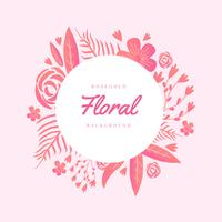 Rosegold Floral Achtergrond vector