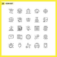 25 creatief pictogrammen modern tekens en symbolen van werving afzet pak doel weer bewerkbare vector ontwerp elementen