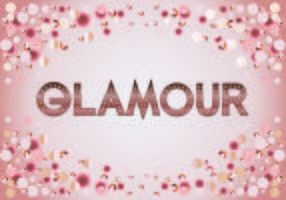 Mooie Glamour Fashion typografie metalen Rosegold tekst met bokeh en sprankelende heldere achtergrond vector