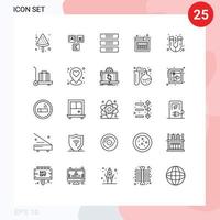 25 creatief pictogrammen modern tekens en symbolen van magneet web kabinet bladzijde interieur bewerkbare vector ontwerp elementen