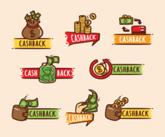 Cashback-labels vector