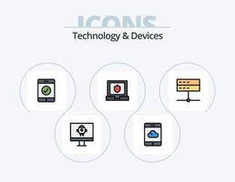 apparaten lijn gevulde icoon pak 5 icoon ontwerp. . technologie. video. radio. apparaten vector