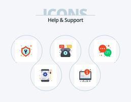 helpen en ondersteuning vlak icoon pak 5 icoon ontwerp. helpen. steun. repareren. winkel. verzekering vector