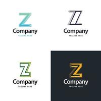 brief z groot logo pak ontwerp creatief modern logos ontwerp voor uw bedrijf vector