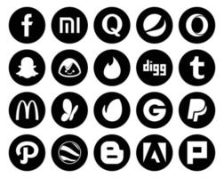 20 sociaal media icoon pak inclusief google aarde PayPal Tondel groep msn vector
