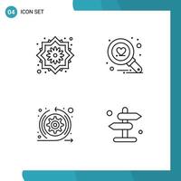 4 creatief pictogrammen modern tekens en symbolen van bloem scrum mooi bloem zoeken bord bewerkbare vector ontwerp elementen