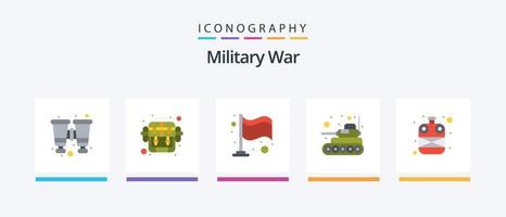 leger oorlog vlak 5 icoon pak inclusief kan. gevecht. leger. oorlog. leger. creatief pictogrammen ontwerp vector