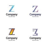 brief z groot logo pak ontwerp creatief modern logos ontwerp voor uw bedrijf vector