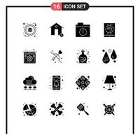 reeks van 16 modern ui pictogrammen symbolen tekens voor online tablet huis streaming kantoor bewerkbare vector ontwerp elementen