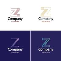 brief z groot logo pak ontwerp creatief modern logos ontwerp voor uw bedrijf vector