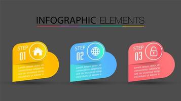 moderne tekstvaksjabloon, banner infographics vector