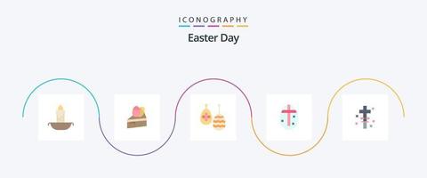 Pasen vlak 5 icoon pak inclusief vakantie. vakantie. viering. vakantie. Pasen ei vector