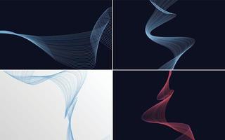 Golf kromme abstract vector achtergronden voor een elegant en professioneel kijken