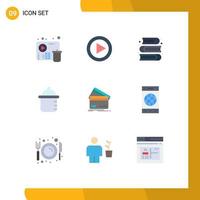 reeks van 9 modern ui pictogrammen symbolen tekens voor credit kaart bedrijf kunsten kredietkaart fles bewerkbare vector ontwerp elementen