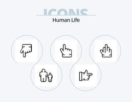 menselijk lijn icoon pak 5 icoon ontwerp. stemmen. afkeer. Leuk vinden. valentijn. hart vector