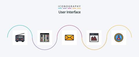 gebruiker koppel lijn gevulde vlak 5 icoon pak inclusief koppel. codering. gebruiker. app. gebruiker vector