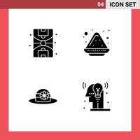 universeel icoon symbolen groep van 4 modern solide glyphs van stad pet kleur bord poeder werkwijze bewerkbare vector ontwerp elementen