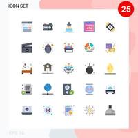 reeks van 25 reclame vlak kleuren pak voor coderen berekenen camera het dossier spion bewerkbare vector ontwerp elementen