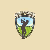 Vintage golf embleem vector