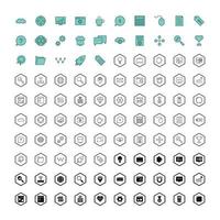 icon set van zoekmachineoptimalisatie voor persoonlijk en commercieel gebruik ... vector